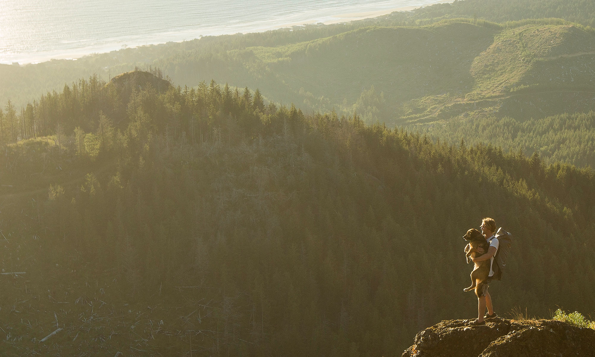 hiking mountain vista ocean