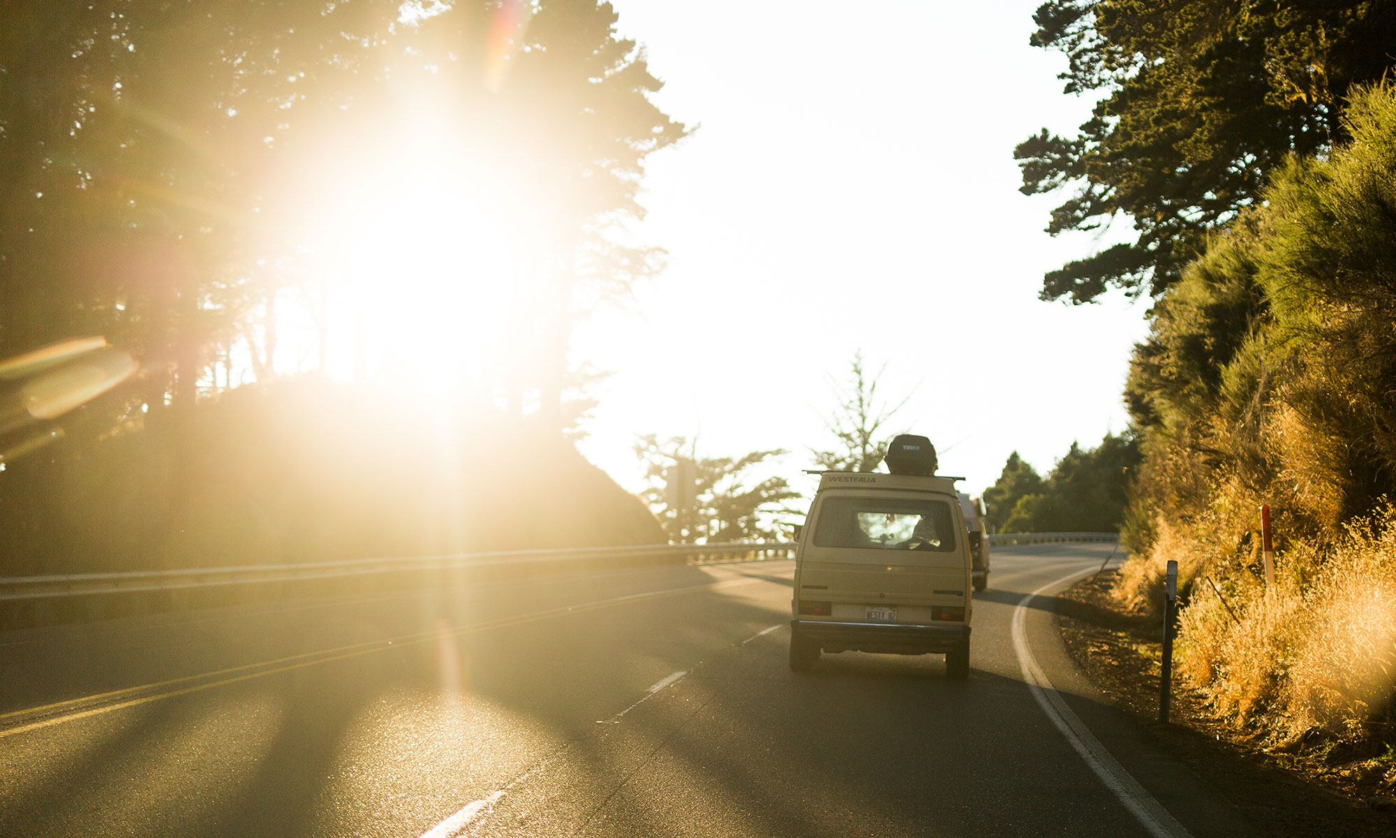 scenic sunrise road curve